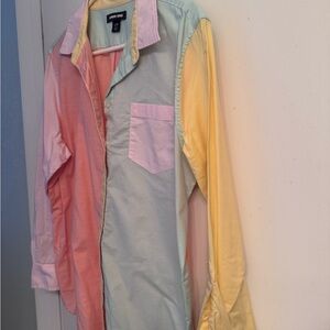 Lands' End Pastel Colorblock Shirt